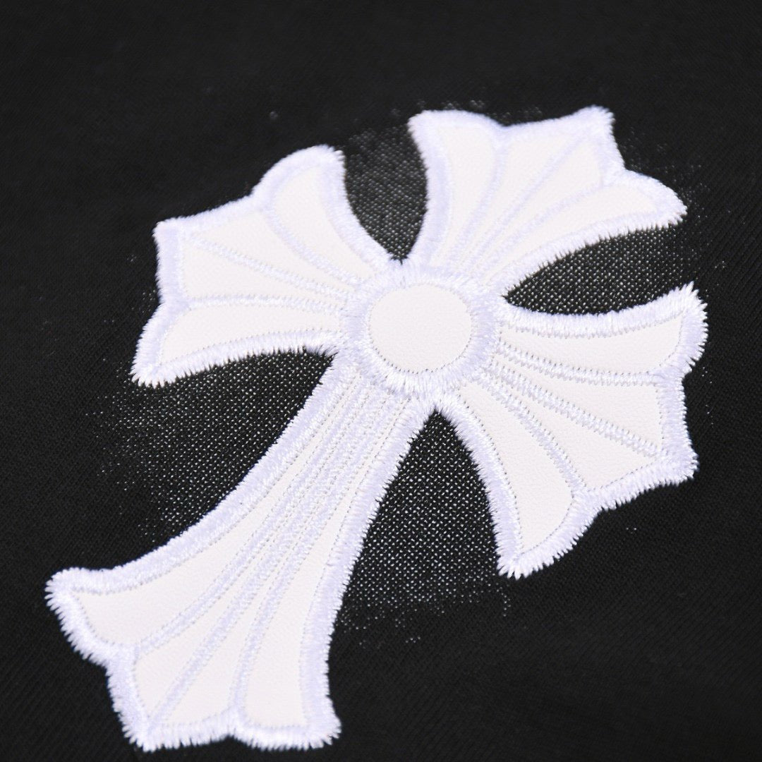 CHROME HEARTS WHITE CROSS T - SHIRT BLACK - Sin Sity Reps