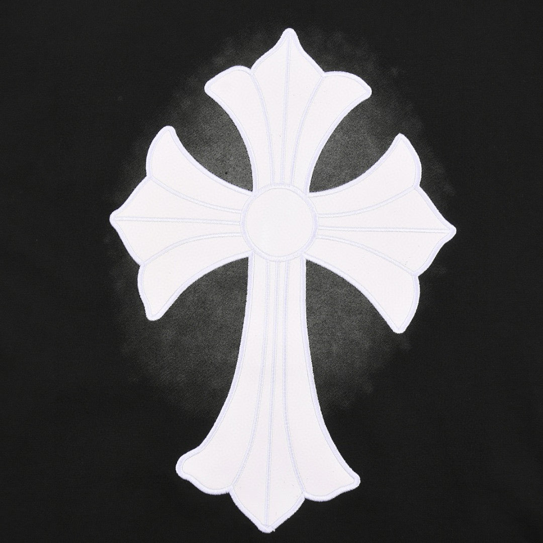 CHROME HEARTS WHITE CROSS T - SHIRT BLACK - Sin Sity Reps