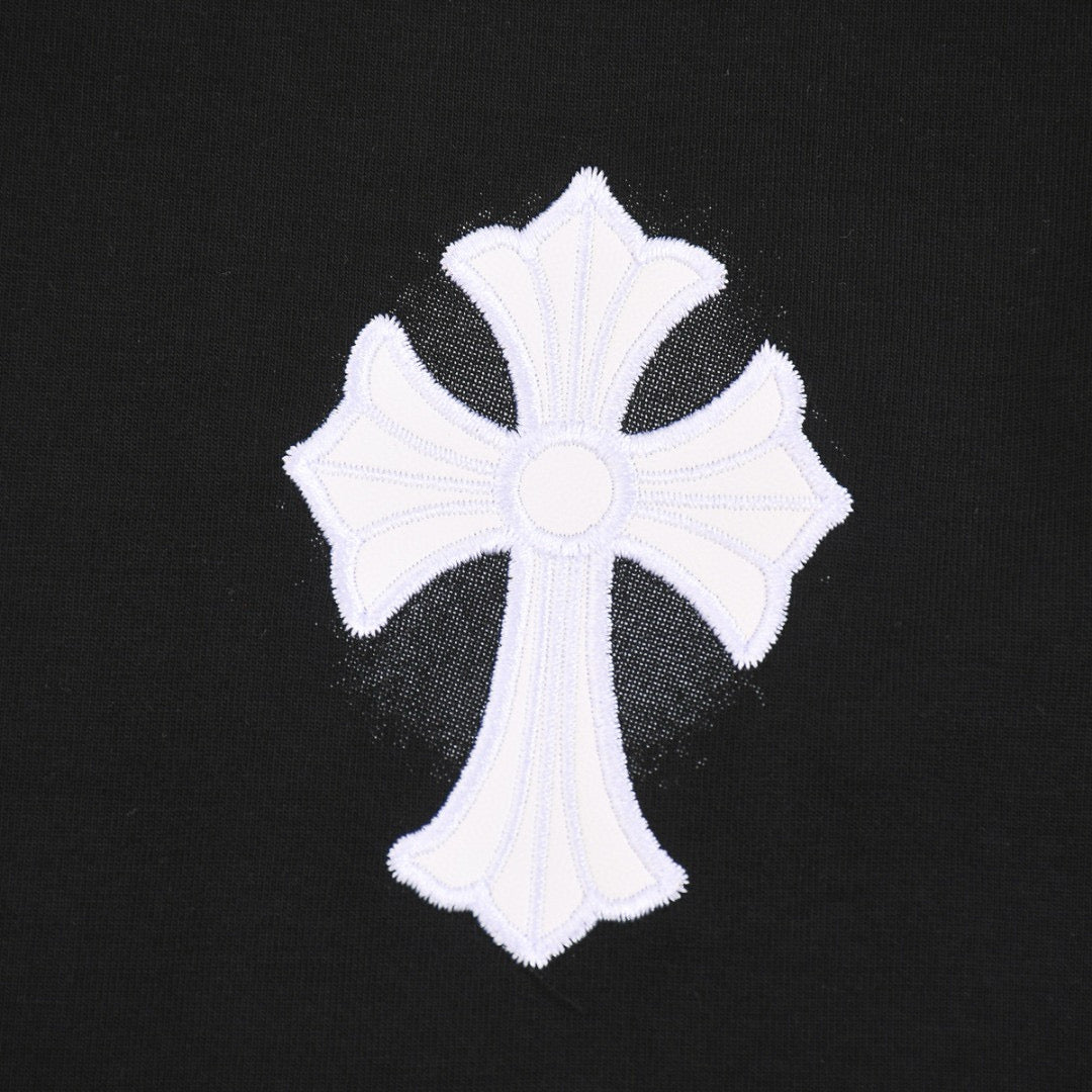 CHROME HEARTS WHITE CROSS T - SHIRT BLACK - Sin Sity Reps