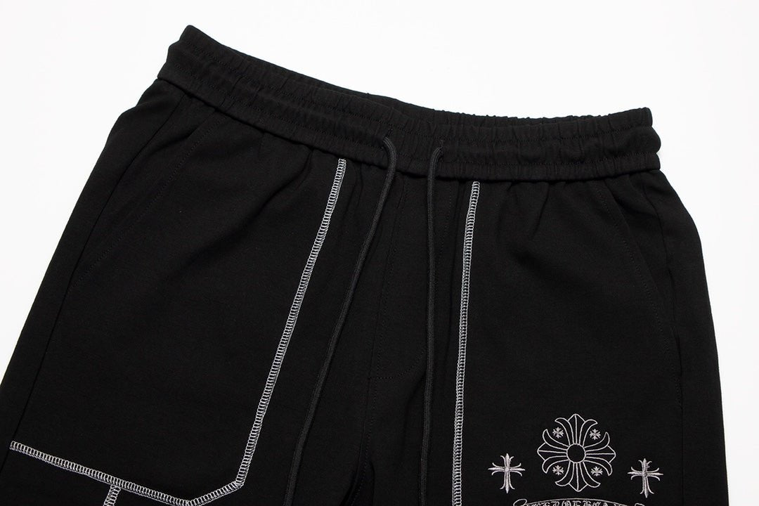 CHROME HEARTS WHITE EMBROIDERY SHORTS BLACK - Sin Sity Reps