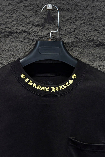 CHROME HEARTS YELLOW COLLAR LONGSLEEVE BLACK - Sin Sity Reps