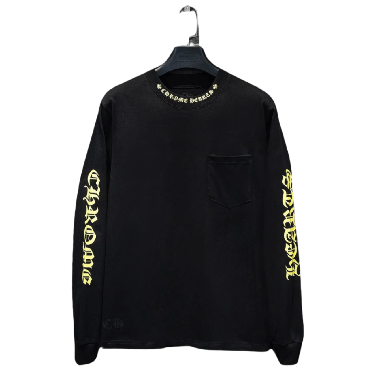 CHROME HEARTS YELLOW COLLAR LONGSLEEVE BLACK - Sin Sity Reps