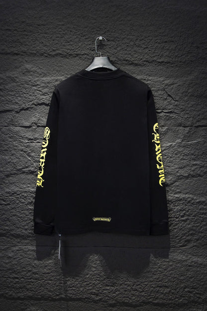 CHROME HEARTS YELLOW COLLAR LONGSLEEVE BLACK - Sin Sity Reps