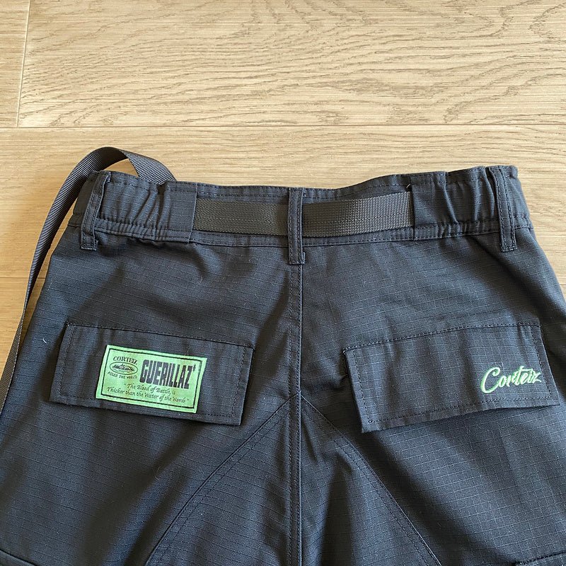 CORTEIZ ALCATRAZ CARGO PANTS BLACK/GREEN - Sin Sity Reps