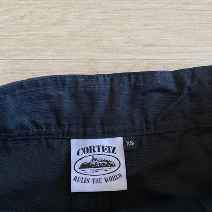 CORTEIZ ALCATRAZ CARGO PANTS BLACK/WHITE - Sin Sity Reps