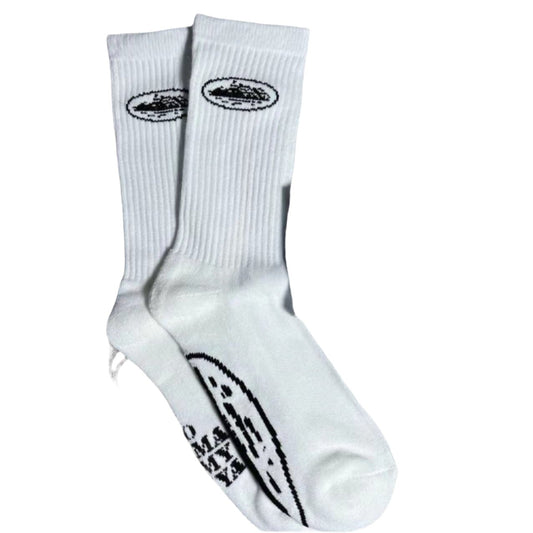 CORTEIZ ALCATRAZ SOCKS WHITE - Sin Sity Reps