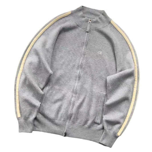 CORTEIZ ALLSTARZ KNIT ZIP UP SWEATER GREY - Sin Sity Reps