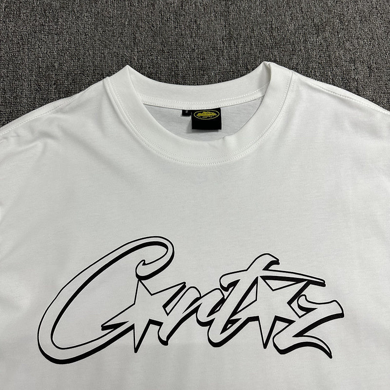 CORTEIZ ALLSTARZ TEE WHITE HOLLOW BLACK - Sin Sity Reps