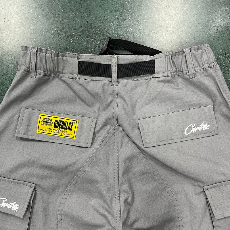 CORTEIZ CARGO PANTS STONE GREY - Sin Sity Reps