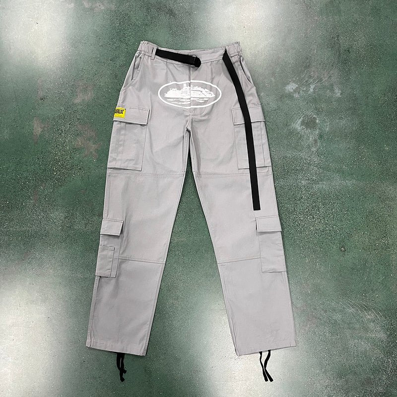 CORTEIZ CARGO PANTS STONE GREY - Sin Sity Reps