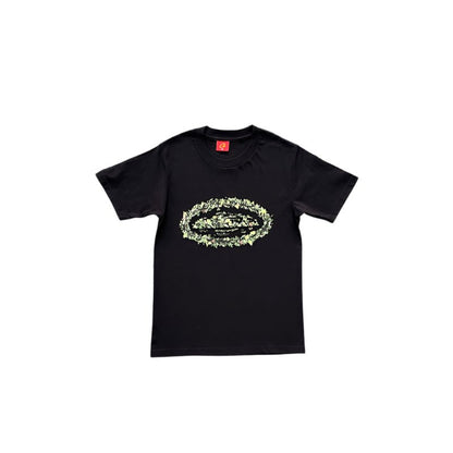 CORTEIZ GRASS ROUND TEE BLACK - Sin Sity Reps