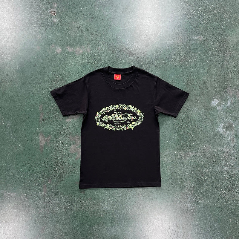 CORTEIZ GRASS ROUND TEE BLACK - Sin Sity Reps