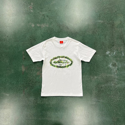 CORTEIZ GRASS ROUND TEE WHITE - Sin Sity Reps