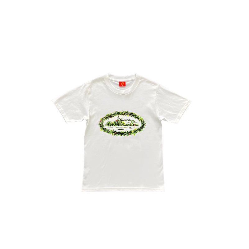 CORTEIZ GRASS ROUND TEE WHITE - Sin Sity Reps