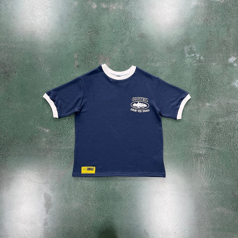 CORTEIZ INSIGNIA WAFFLE TEE NAVY - Sin Sity Reps