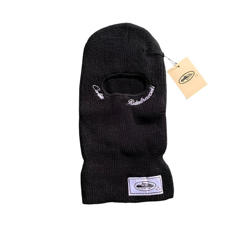 CORTEIZ KNIT BALACLAVA BLACK WHITE - Sin Sity Reps