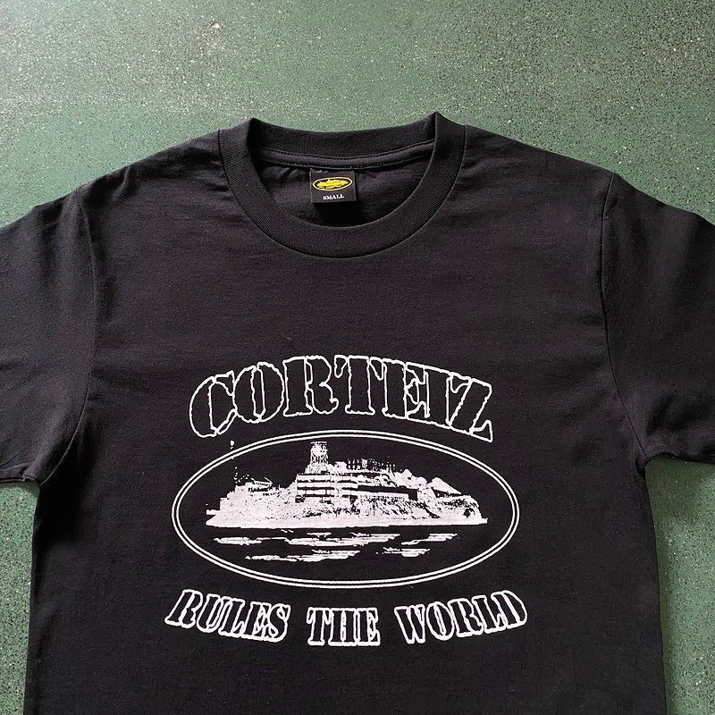 CORTEIZ OG ALCATRAZ TEE BLACK WHITE - Sin Sity Reps