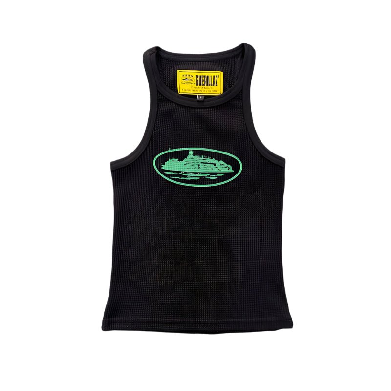 CORTEIZ RTW OG WOMEN'S ALCATRAZ TANK TOP BLACK GREEN - Sin Sity Reps