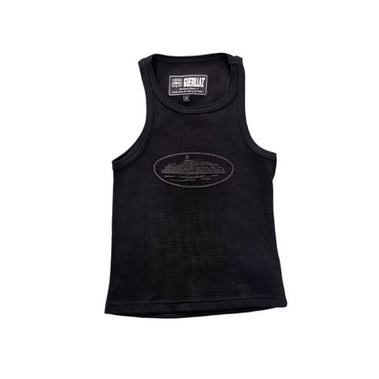 CORTEIZ RTW OG WOMEN'S ALCATRAZ TANK TOP BLACK ON BLACK - Sin Sity Reps