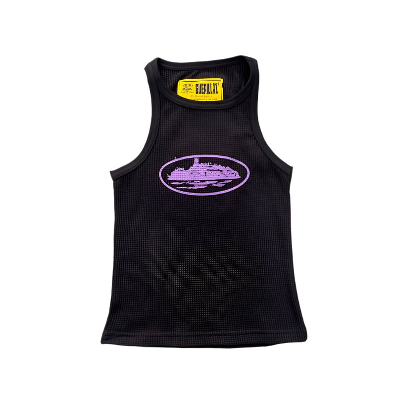 CORTEIZ RTW OG WOMEN'S ALCATRAZ TANK TOP BLACK PURPLE - Sin Sity Reps