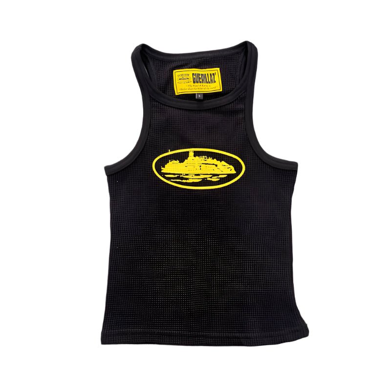 CORTEIZ RTW OG WOMEN'S ALCATRAZ TANK TOP BLACK YELLOW - Sin Sity Reps