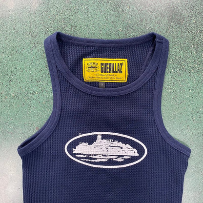 CORTEIZ RTW OG WOMEN'S ALCATRAZ TANK TOP NAVY - Sin Sity Reps