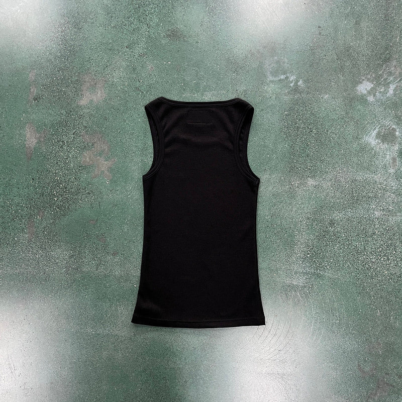 CORTEIZ WAFFLE TANK TOP BLACK - Sin Sity Reps