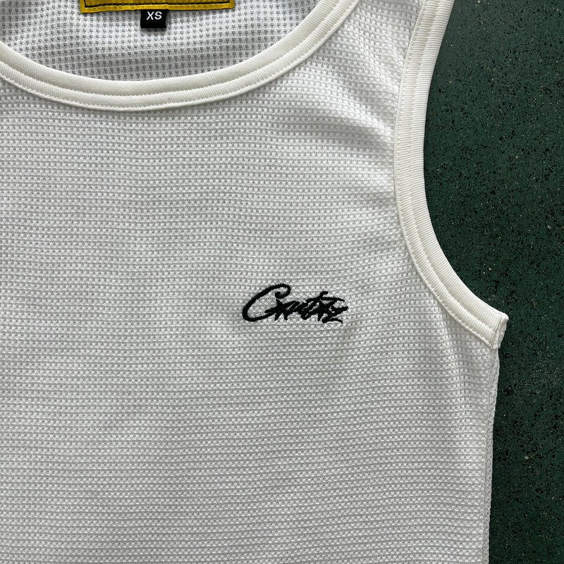 CORTEIZ WAFFLE TANK TOP WHITE - Sin Sity Reps