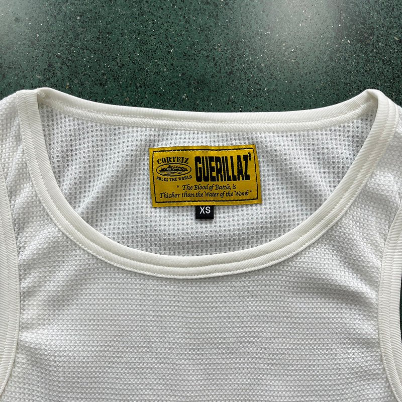 CORTEIZ WAFFLE TANK TOP WHITE - Sin Sity Reps