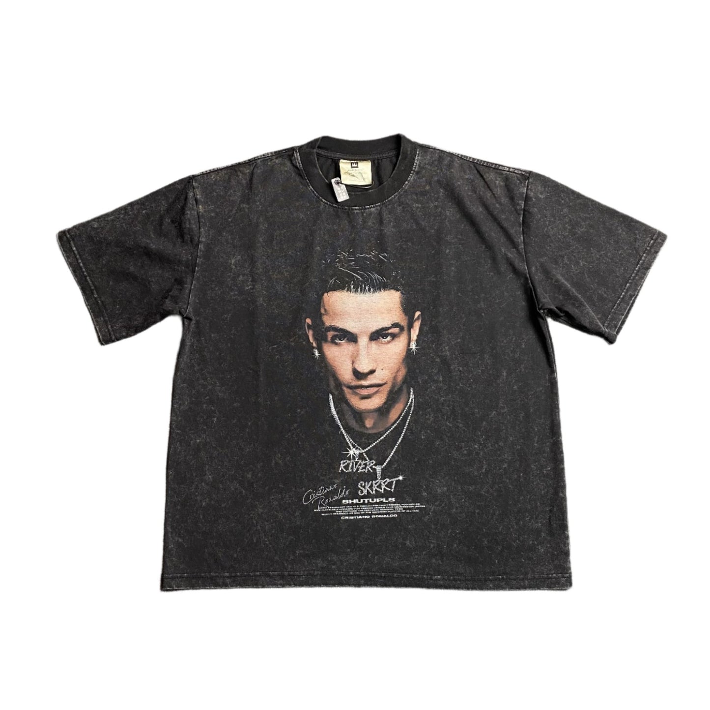 CR7 VINTAGE GRAPHIC TEE DARK GREY - Sin Sity Reps