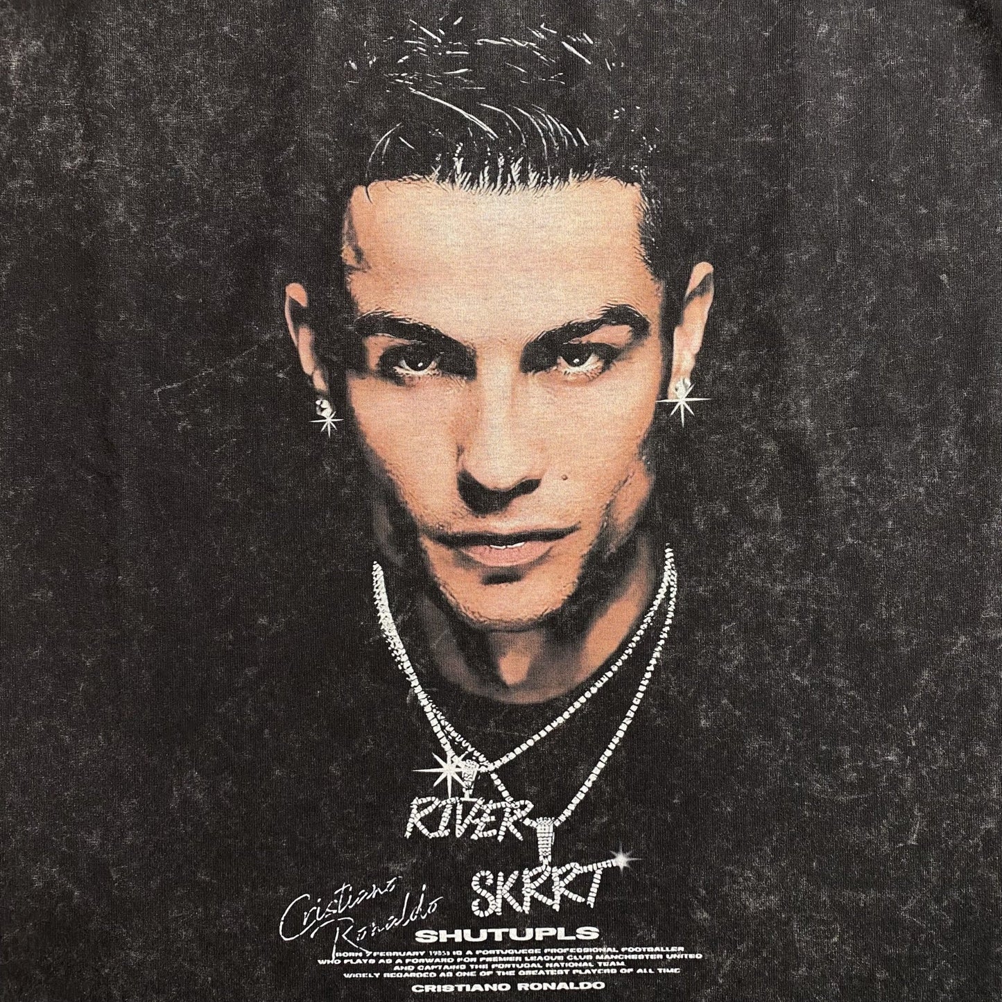 CR7 VINTAGE GRAPHIC TEE DARK GREY - Sin Sity Reps