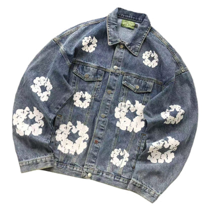 DENIM TEARS COTTON WREATH DENIM JACKET BLUE - Sin Sity Reps