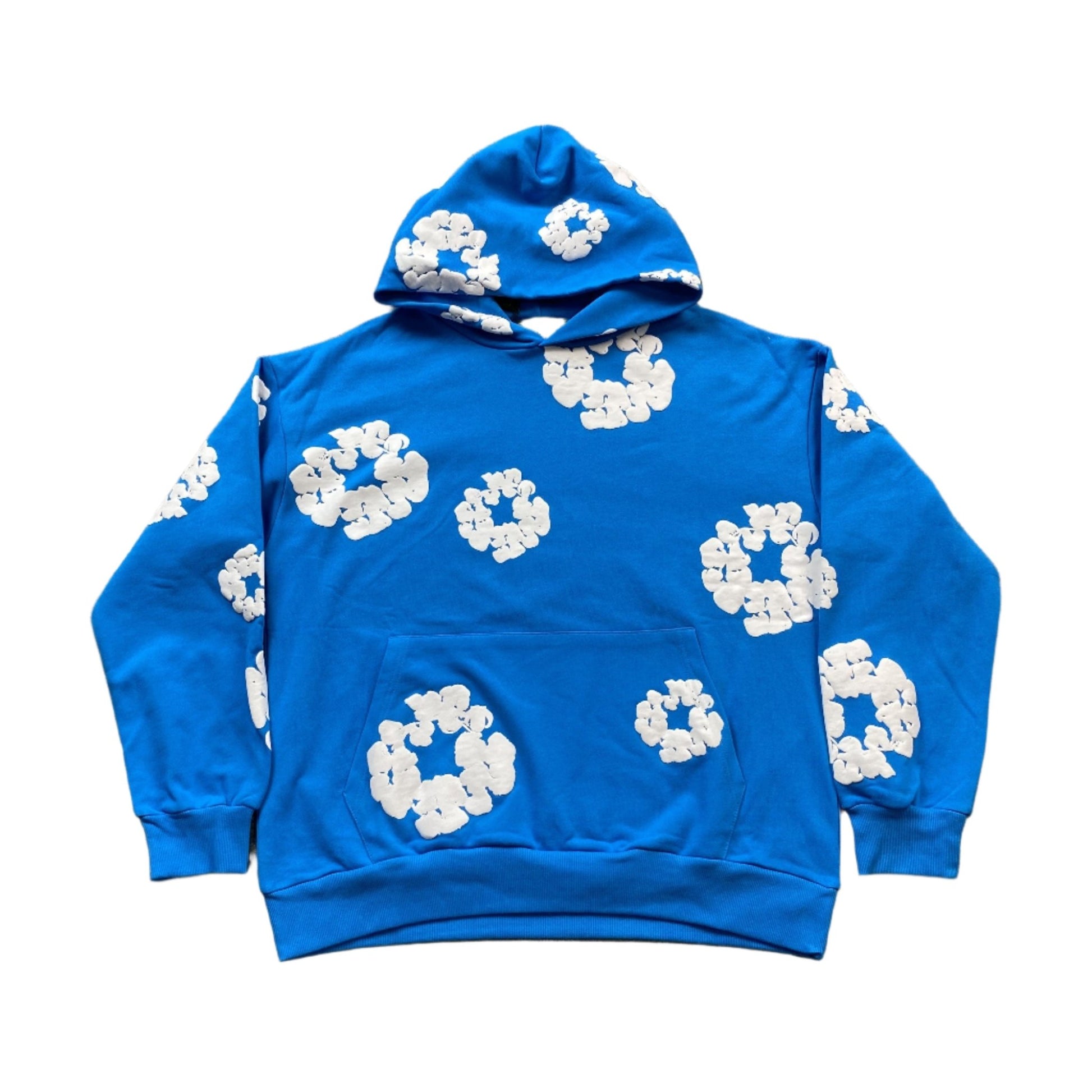 DENIM TEARS COTTON WREATH HOODIE AZURE BLUE - Sin Sity Reps