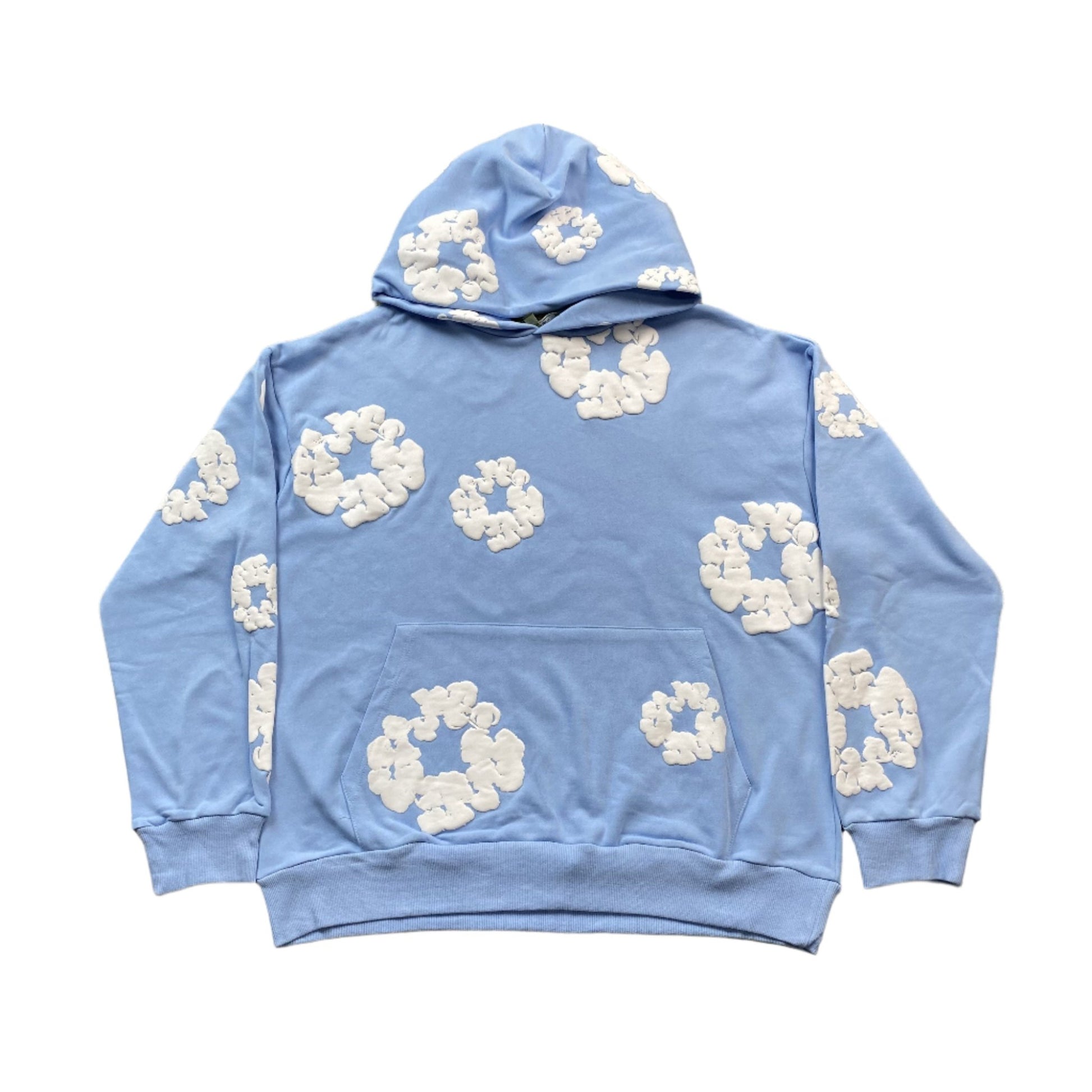 DENIM TEARS COTTON WREATH HOODIE BABY BLUE - Sin Sity Reps