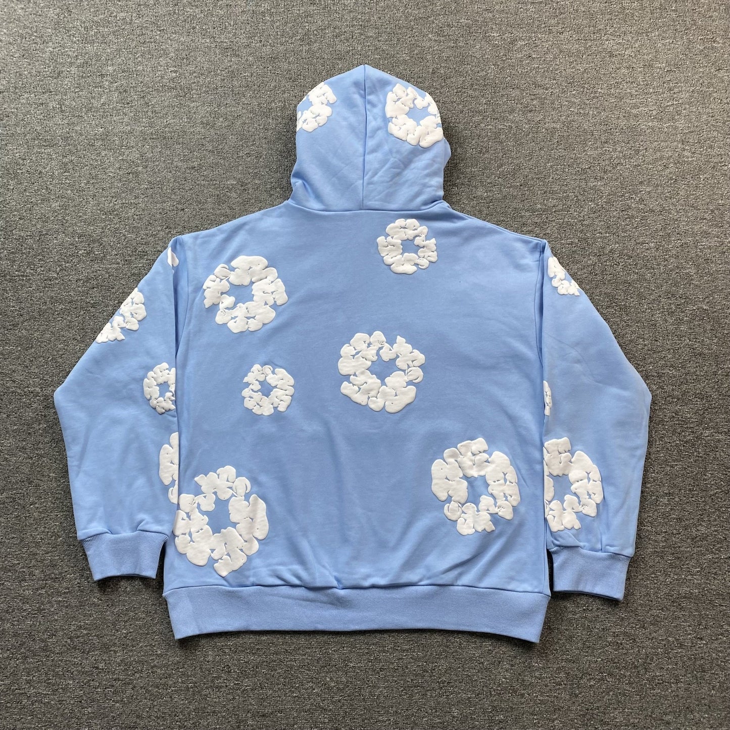 DENIM TEARS COTTON WREATH HOODIE BABY BLUE - Sin Sity Reps