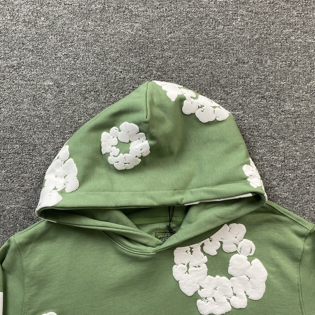 DENIM TEARS COTTON WREATH HOODIE LIGHT GREEN - Sin Sity Reps