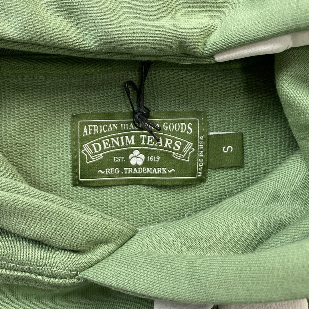 DENIM TEARS COTTON WREATH HOODIE LIGHT GREEN - Sin Sity Reps