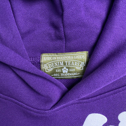 DENIM TEARS COTTON WREATH HOODIE PURPLE - Sin Sity Reps