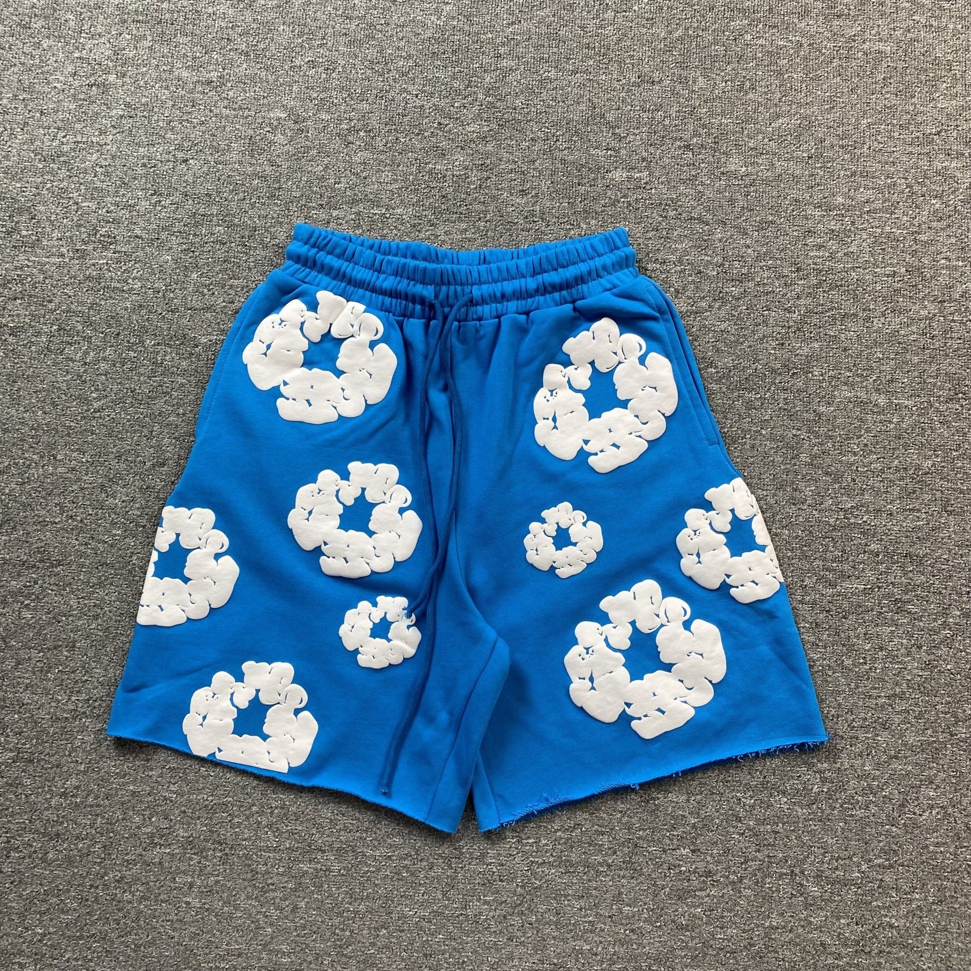 DENIM TEARS COTTON WREATH SHORTS AZURE BLUE - Sin Sity Reps