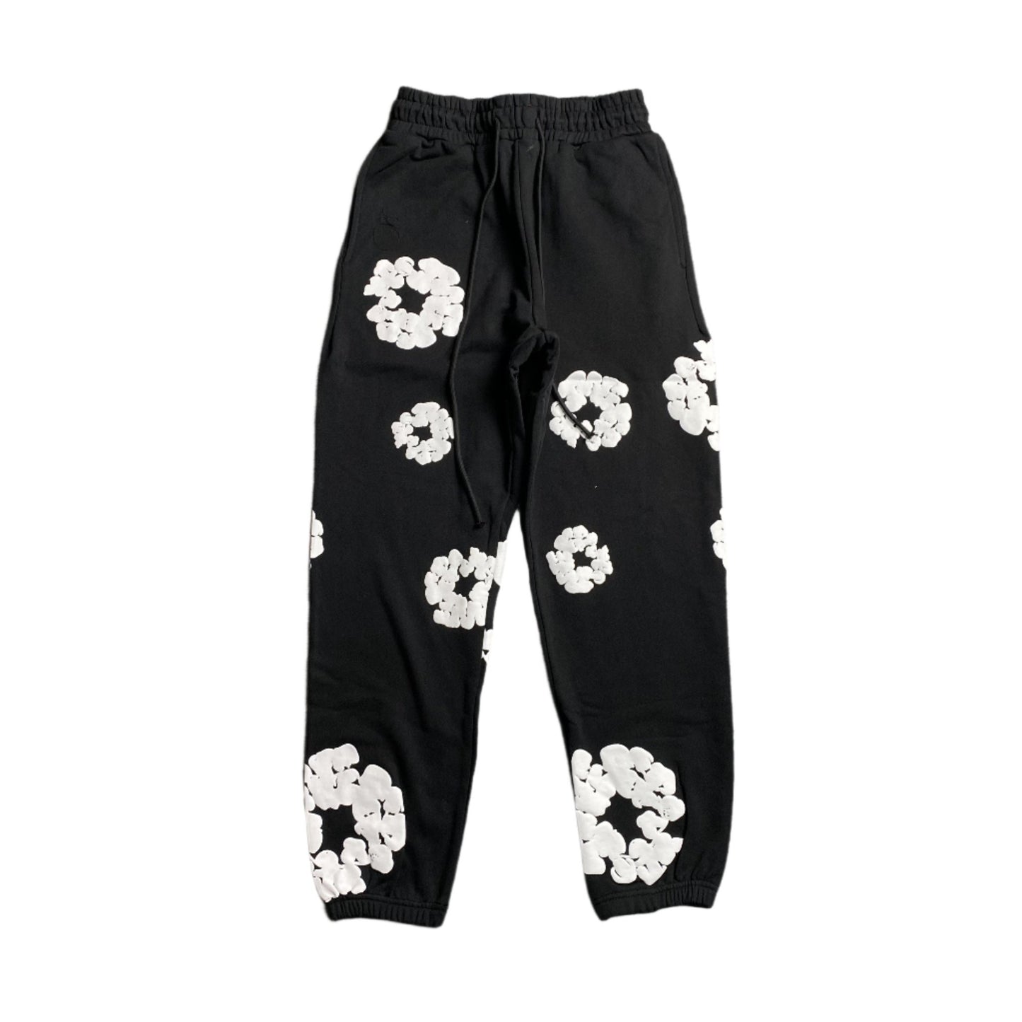 DENIM TEARS COTTON WREATH SWEATPANTS BLACK - Sin Sity Reps