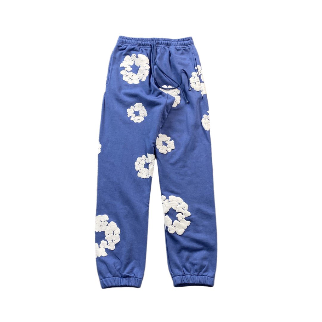 DENIM TEARS COTTON WREATH SWEATPANTS BLUE - Sin Sity Reps