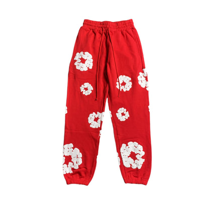 DENIM TEARS COTTON WREATH SWEATPANTS RED - Sin Sity Reps