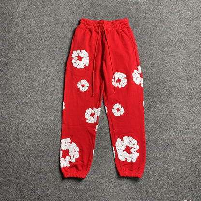 DENIM TEARS COTTON WREATH SWEATPANTS RED - Sin Sity Reps