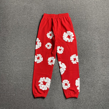 DENIM TEARS COTTON WREATH SWEATPANTS RED - Sin Sity Reps