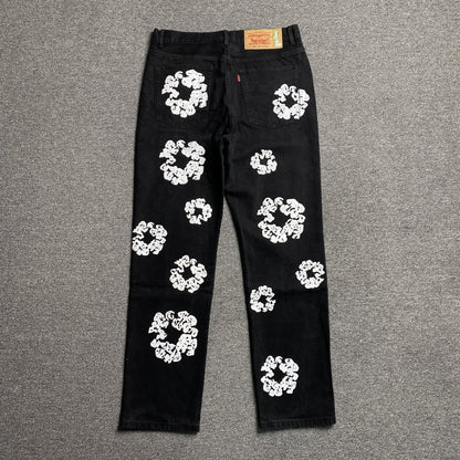 DENIM TEARS x LEVI'S COTTON WREATH JEANS BLACK - Sin Sity Reps