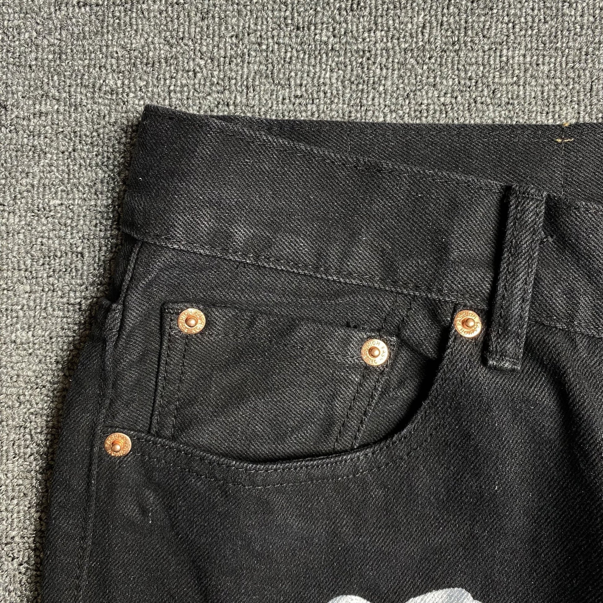 DENIM TEARS x LEVI'S COTTON WREATH JEANS BLACK - Sin Sity Reps