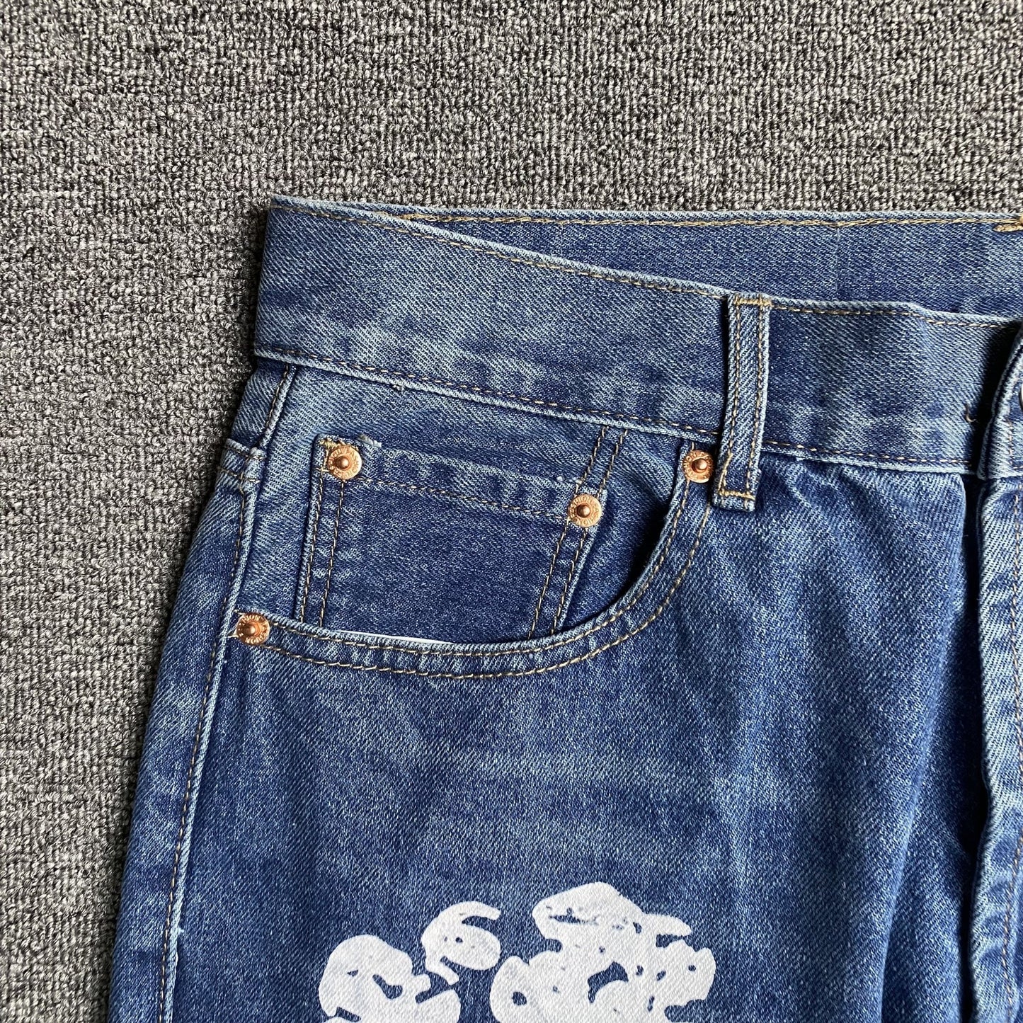 DENIM TEARS x LEVI'S COTTON WREATH JEANS BLUE - Sin Sity Reps