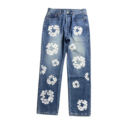 DENIM TEARS x LEVI'S COTTON WREATH JEANS BLUE - Sin Sity Reps