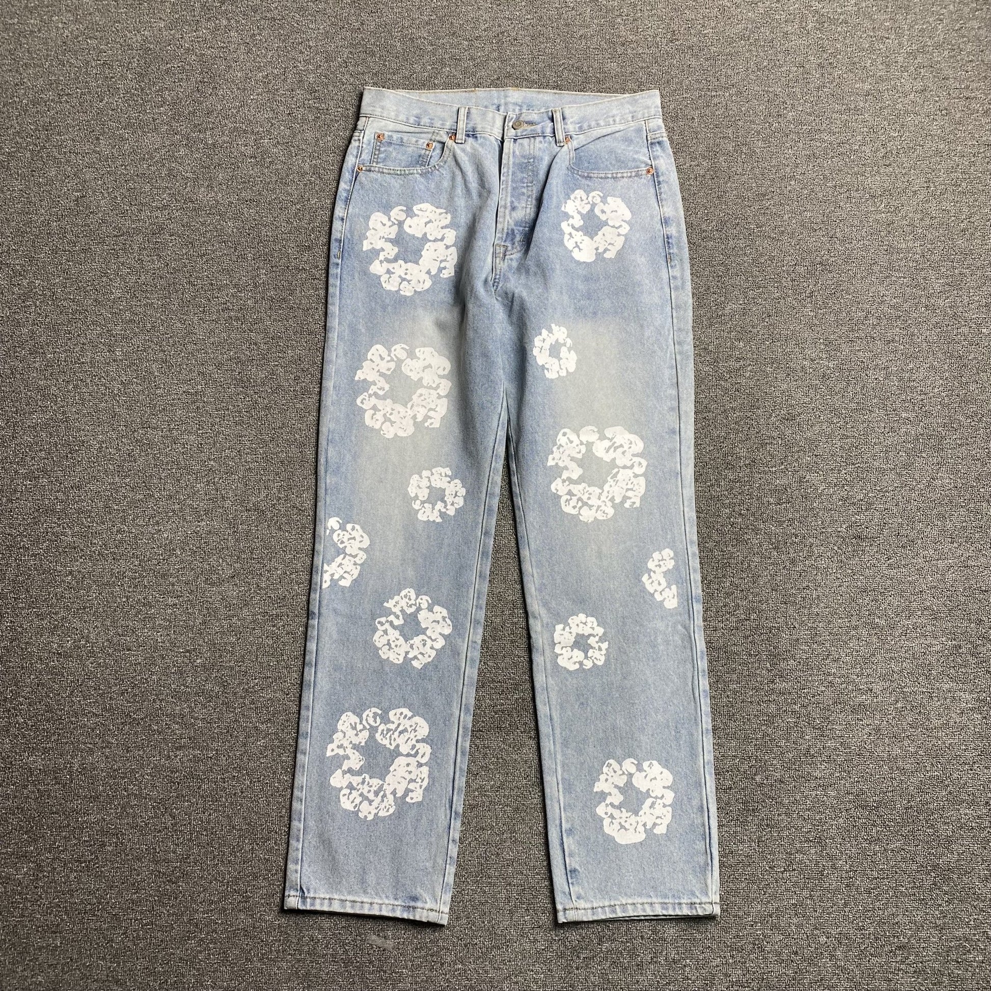 DENIM TEARS x LEVI'S COTTON WREATH JEANS LIGHT WASH - Sin Sity Reps