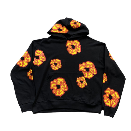 DENIM TEARS x OFFSET WREATH HOODIE BLACK - Sin Sity Reps